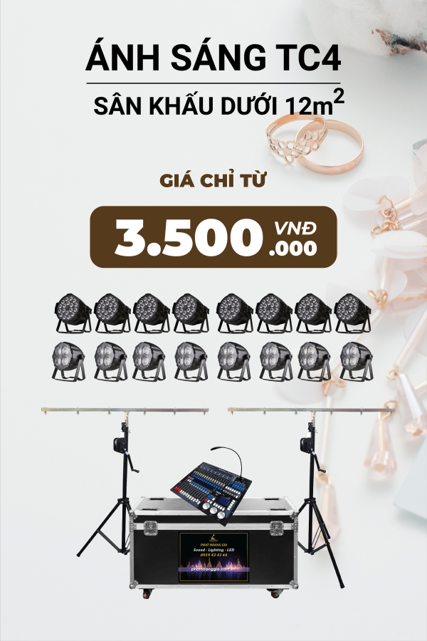 Gói Ánh Sáng Tiệc Cưới TC4