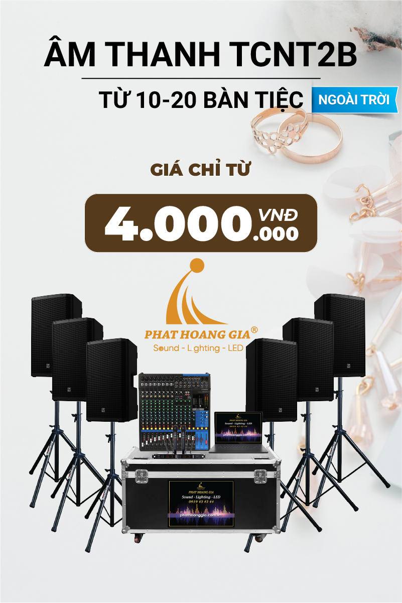 Gói Âm Thanh Tiệc Cưới Ngoài Trời TCNT2B