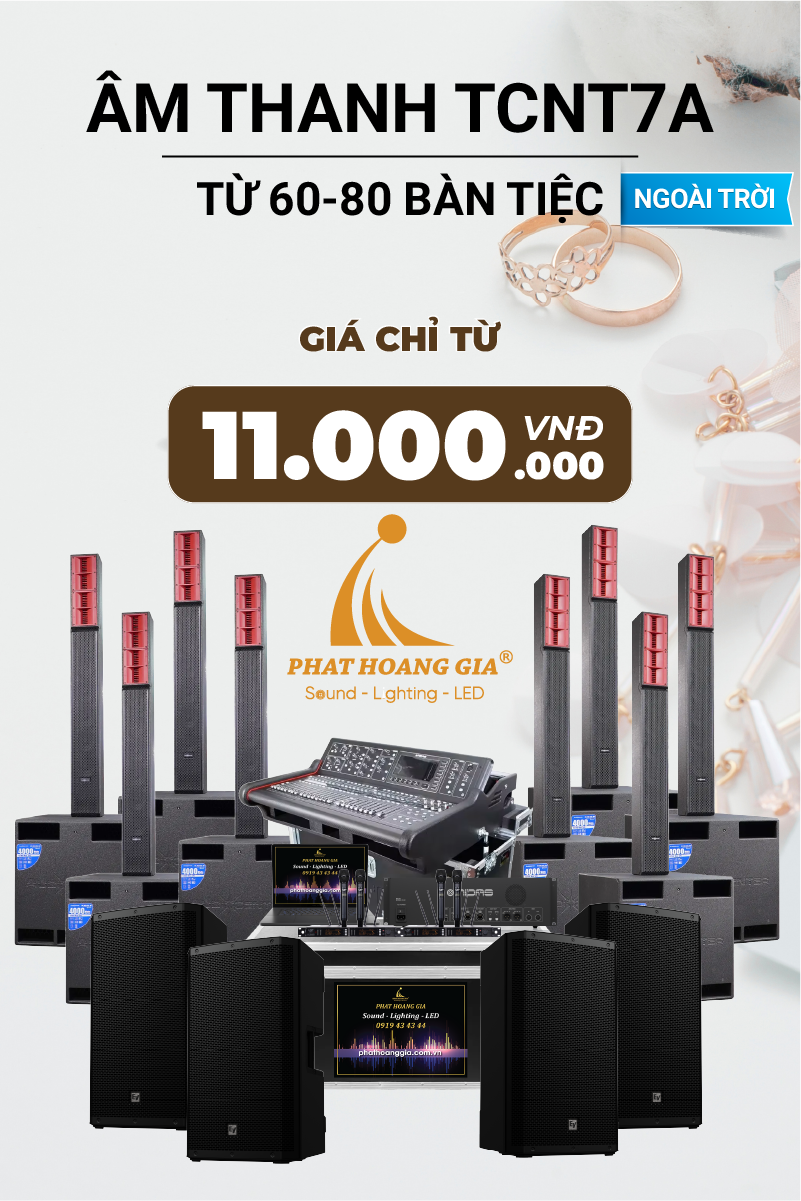 Gói Âm Thanh Tiệc Cưới Ngoài Trời TCNT7A