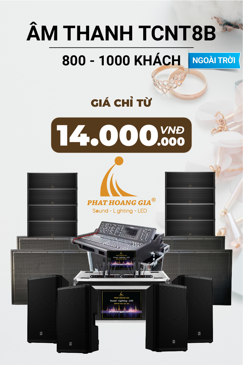 Gói Âm Thanh Tiệc Cưới Ngoài Trời TCNT8B
