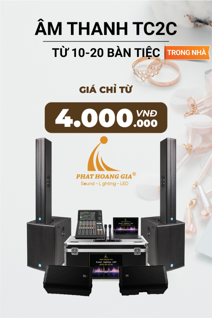 Gói Âm Thanh Tiệc Cưới Trong Nhà TC2C