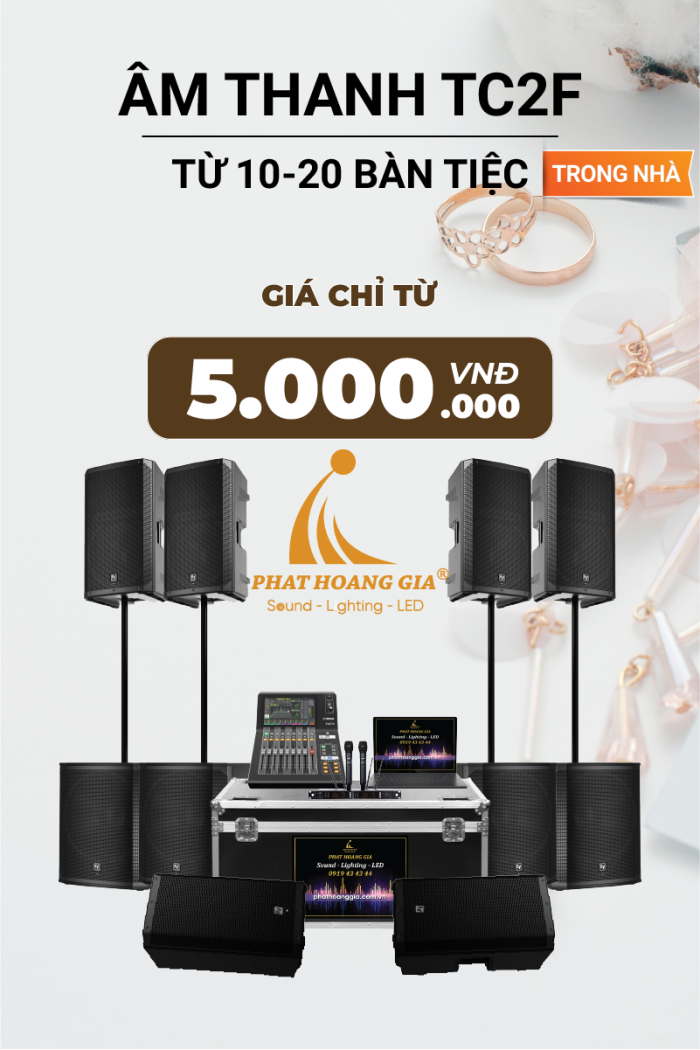 Gói âm thanh tiệc cưới trong nhà 2F