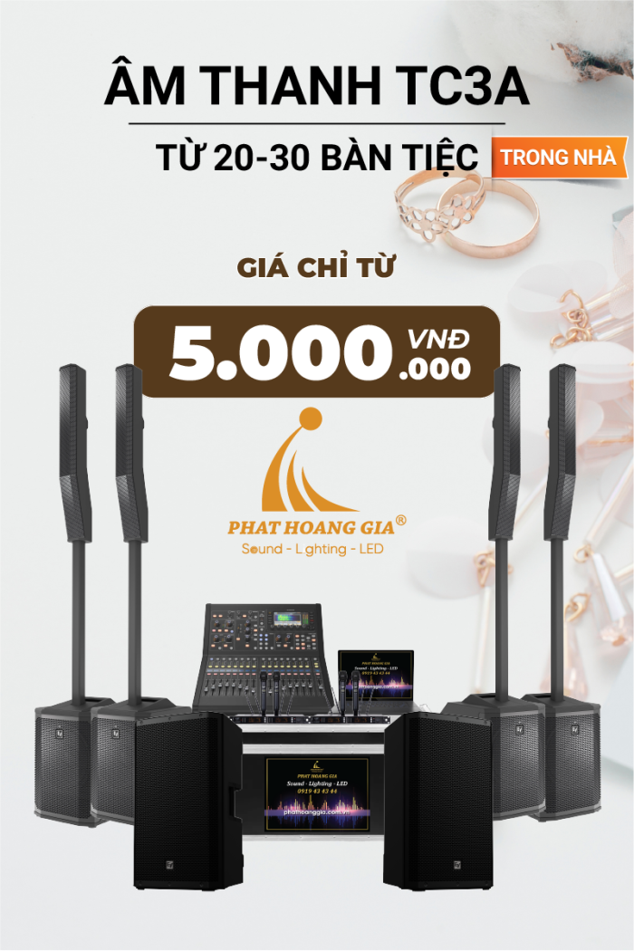 Gói âm thanh tiệc cưới trong nhà 3A