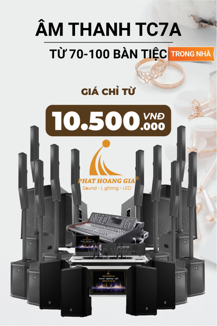 Gói Âm Thanh Tiệc Cưới Trong Nhà TC7A