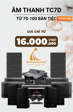 Gói Âm Thanh Tiệc Cưới Trong Nhà TC7D