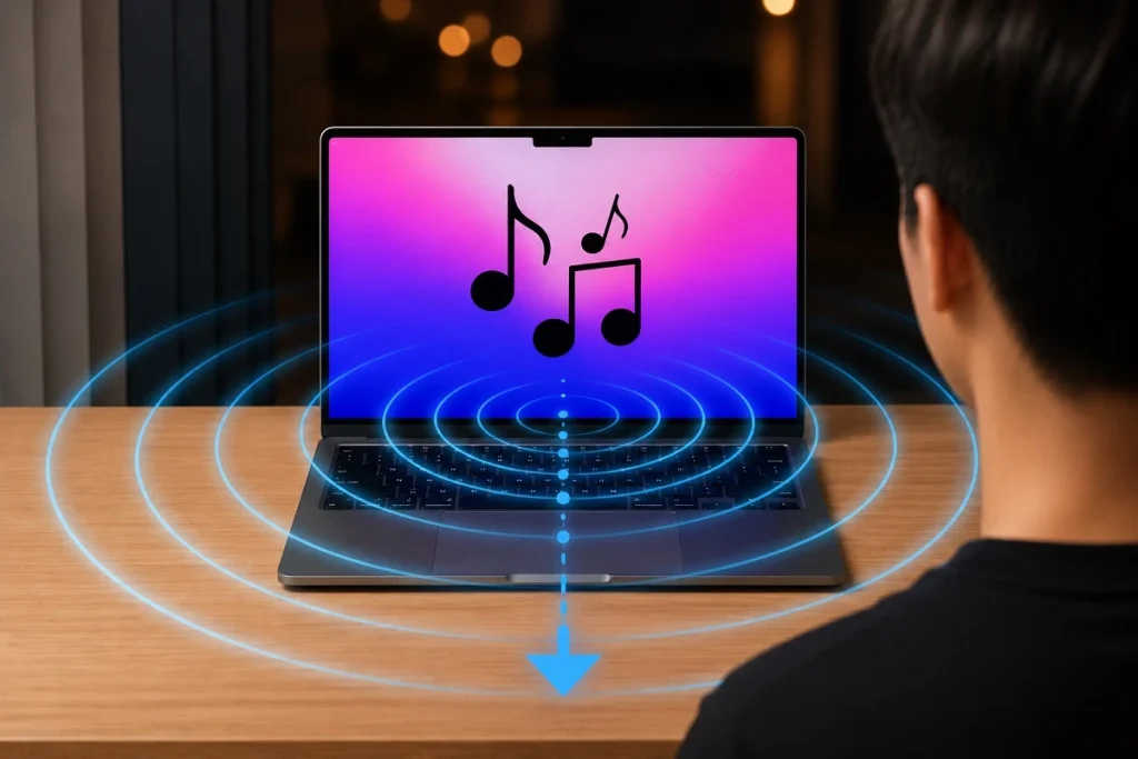 Âm Thanh Mono Là Gì Và Phân Biệt Với Âm Thanh Stereo 5 Âm thanh mono phát từ một nguồn duy nhất trên laptop đến người nghe ở phía trước