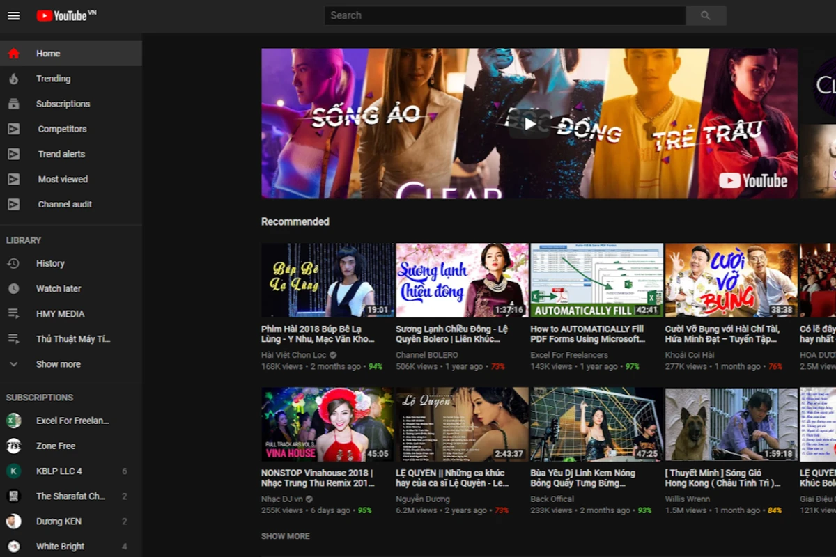 Các tính năng trên nền tảng youtube hiện nay