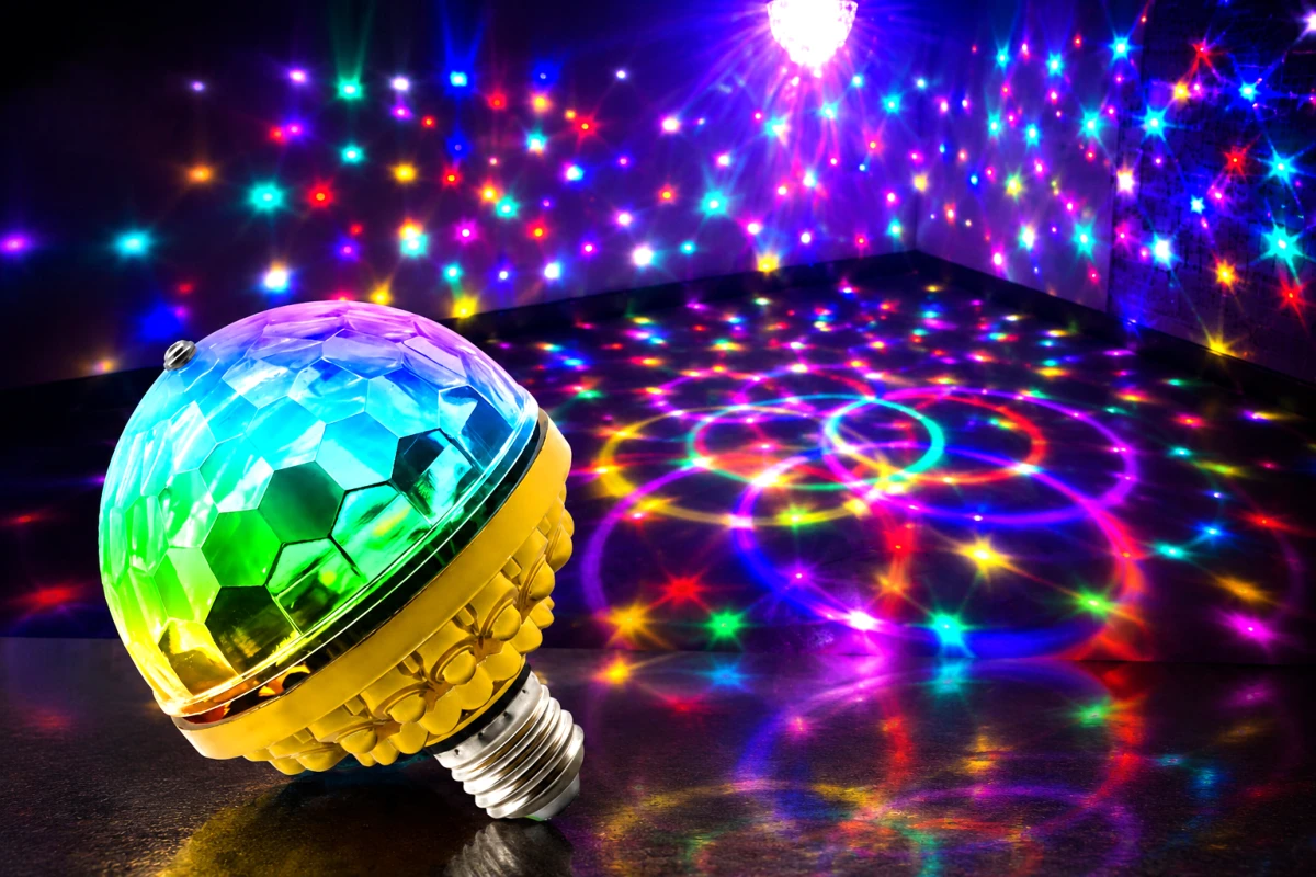Các Loại Đèn Disco Sân Khấu Sôi Động Và Rực Rỡ Màu Sắc 8 Đèn disco LED tạo hiệu ứng ánh sáng nhiều màu cho phòng tiệc và không gian giải trí