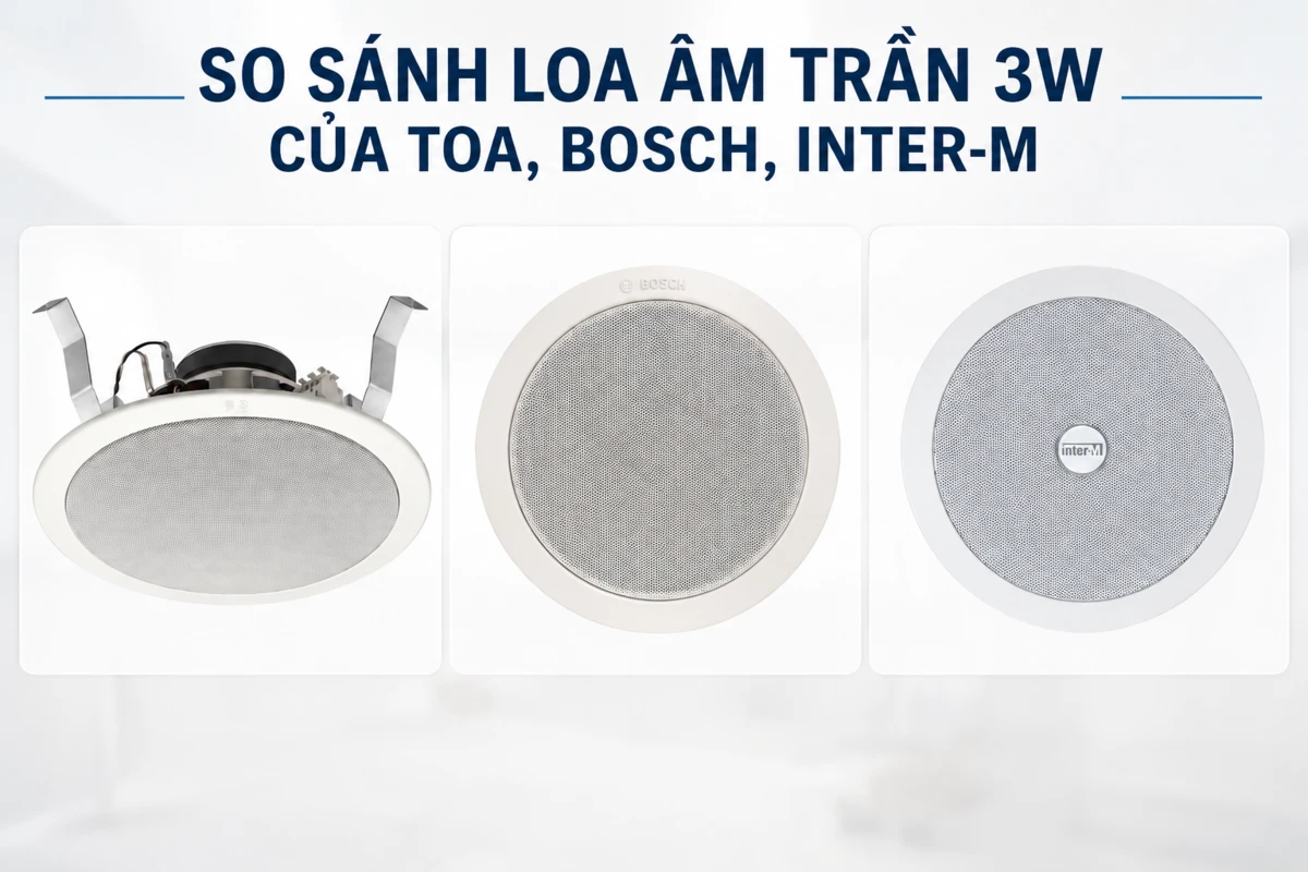 so sánh loa âm trần của các hãng 