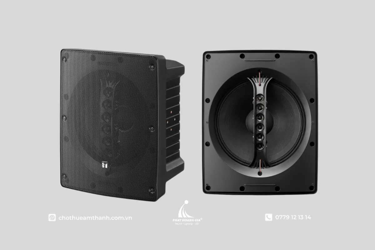 Loa Hội Trường TOA HS-150B Chính Hãng Công Suất Lớn 5 Loa TOA HS-150B sở hữu thiết kế đồng trục với cụm treble array đặt ngay tâm củ bass 15 inch, giúp âm thanh phát ra đồng pha, phủ đều và tái tạo giọng nói rõ nét. Thiết kế này giảm hiện tượng dội âm, mang lại chất lượng âm thanh ổn định cho hội trường, nhà thờ và các không gian đông người.