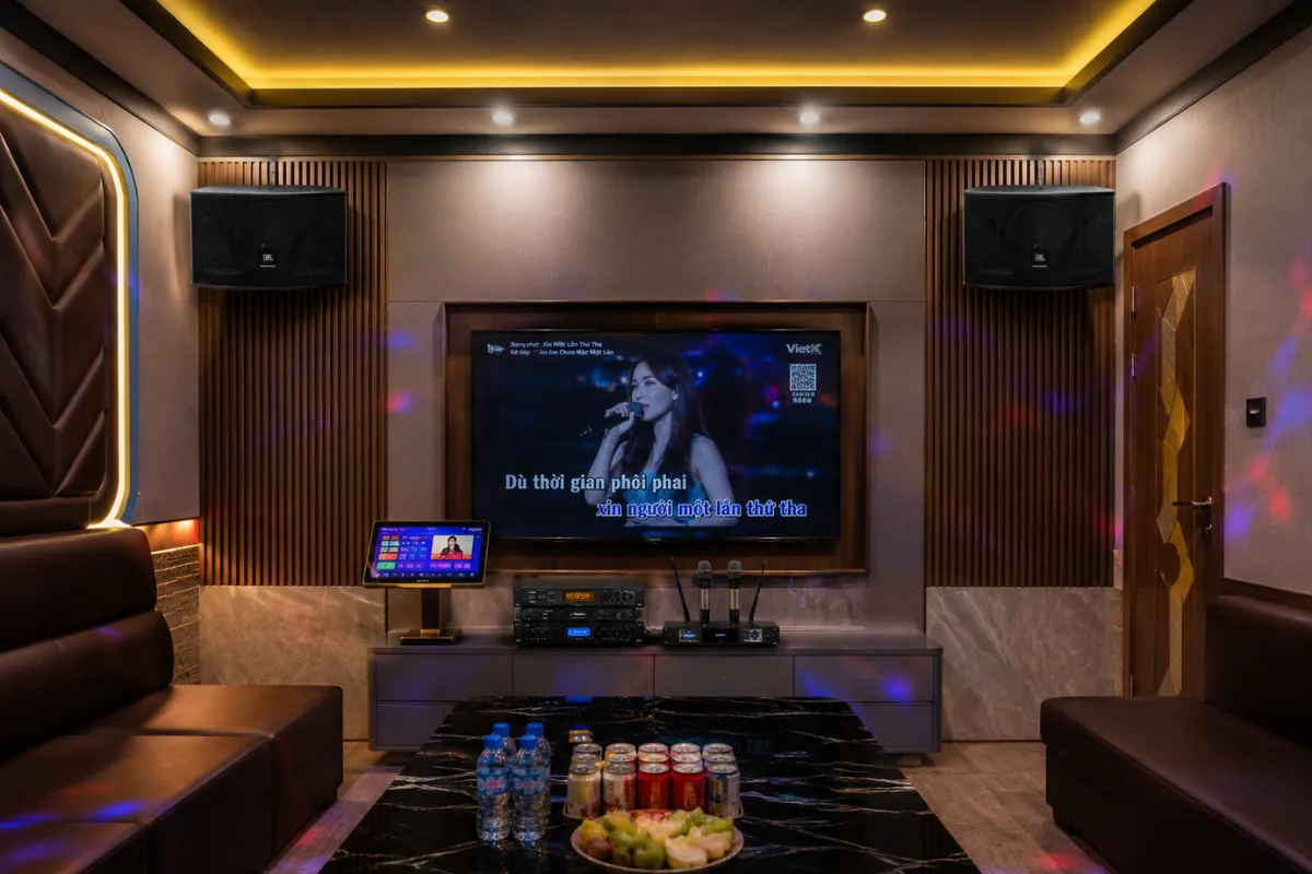 loa jbl ki 110 chính hãng karaoke ba đường tiếng bass 25 cho phòng vừa