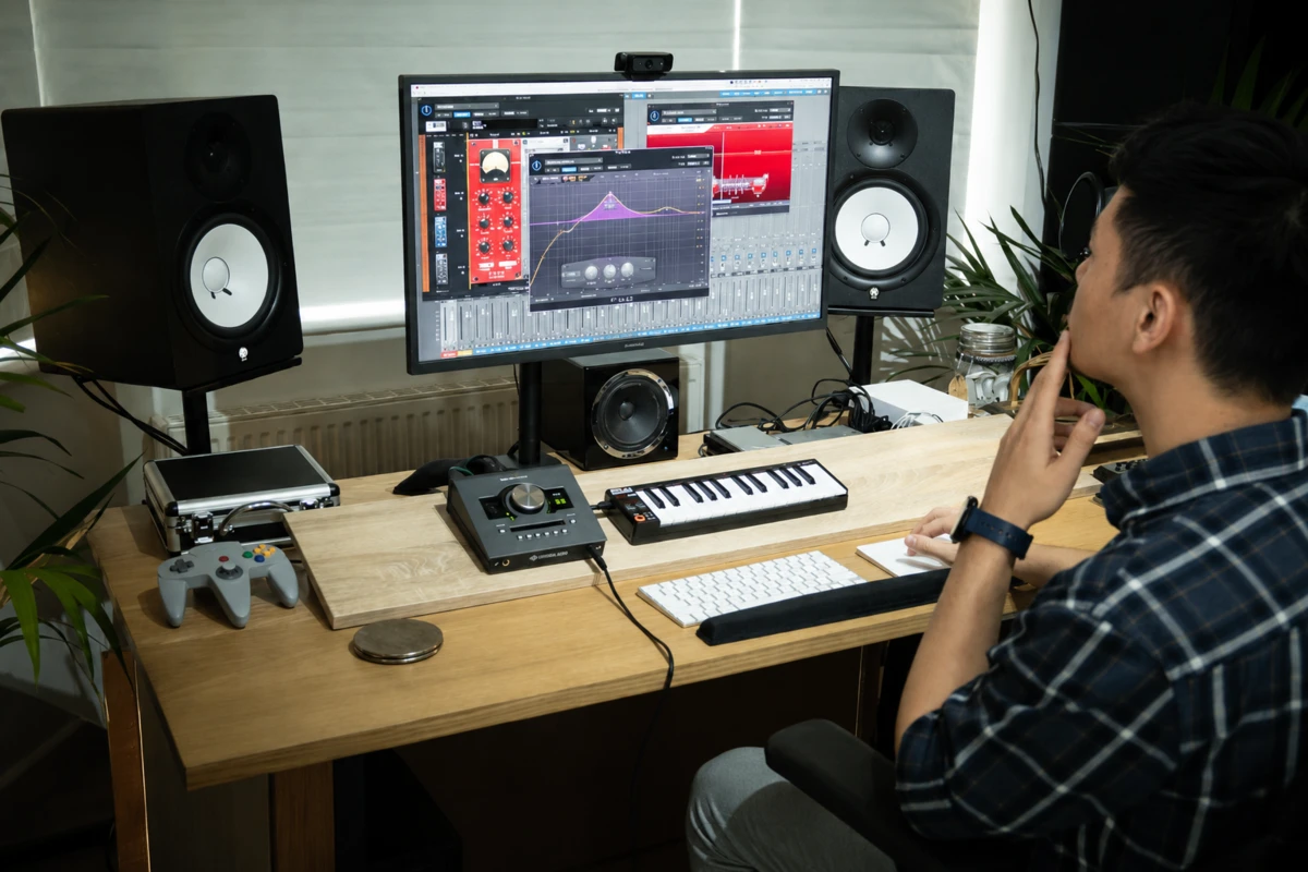 Loa Kiểm Âm Yamaha HS8 Chính Hãng Cho Studio Chuyên Nghiệp 9 kỹ sư âm thanh mix nhạc trên cặp loa kiểm âm yamaha hs8 trong studio