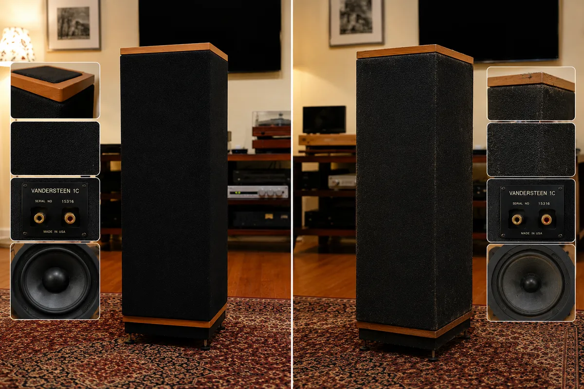 Loa Nghe Nhạc Hi-End Vandersteen 1C Chính Hãng Mỹ 12 Kiểm tra kỹ tình trạng loa Vandersteen 1C hàng bãi Mỹ trước khi mua giúp đảm bảo chất lượng âm thanh, phát hiện lỗi củ loa, màng loa và lựa chọn được đôi loa còn hoạt động tốt.