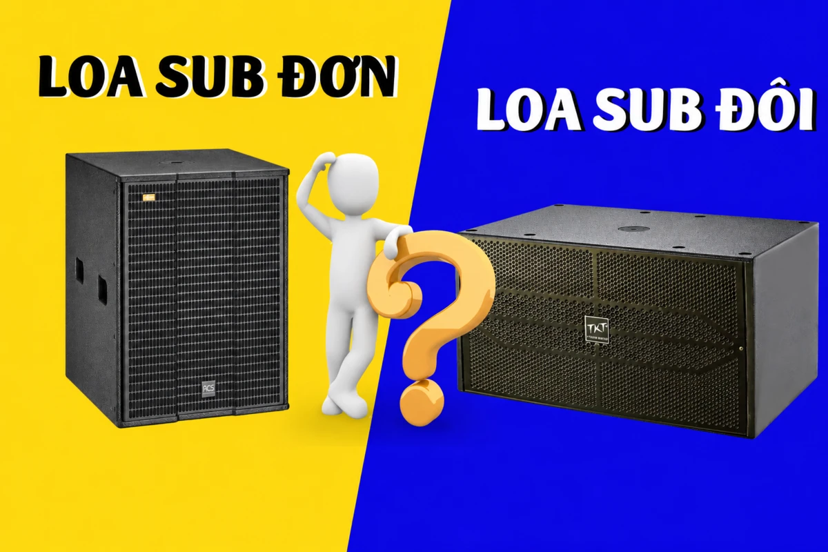 Các Loại Loa Sub 5 Tấc Công Suất Lớn Cho Sự Kiện 7 So sánh loa sub đơn và loa sub đôi 5 tấc trong dàn âm thanh