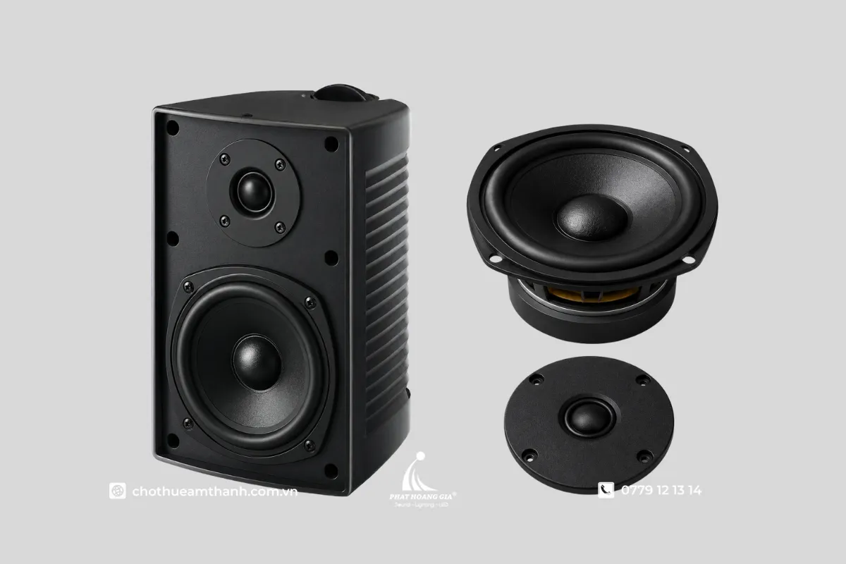 Loa Treo Tường Yamaha VS4 Chính Hãng Cho Cafe Và Shop 9 Cận cảnh loa Yamaha VS4 với củ bass 4 inch và củ treble vòm 1 inch, mang đến chất âm cân bằng, rõ nét và trong trẻo. Sự kết hợp này giúp loa tái tạo nhạc nền tự nhiên, phù hợp cho quán cà phê, spa, cửa hàng và các không gian thương mại cần âm thanh nhẹ nhàng, dễ chịu.