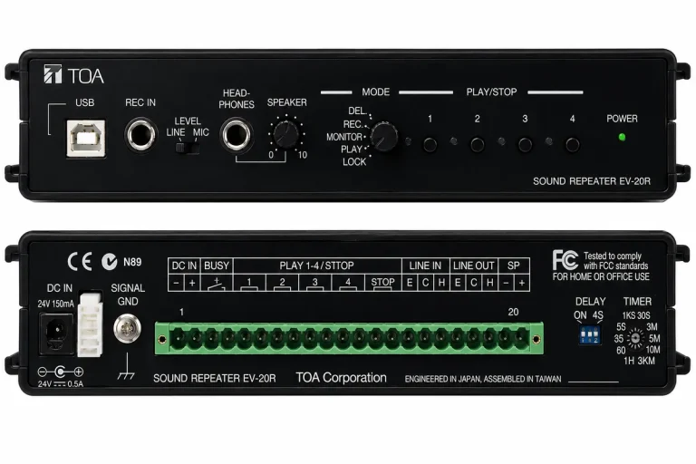 Module TOA EV-20R: Bộ Ghi Phát Thông Báo Tự Động