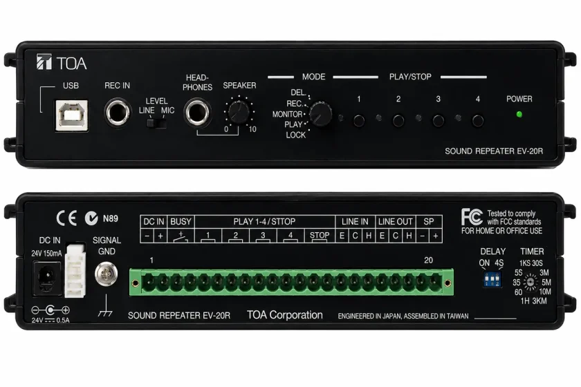 Module TOA EV-20R: Bộ Ghi Phát Thông Báo Tự Động
